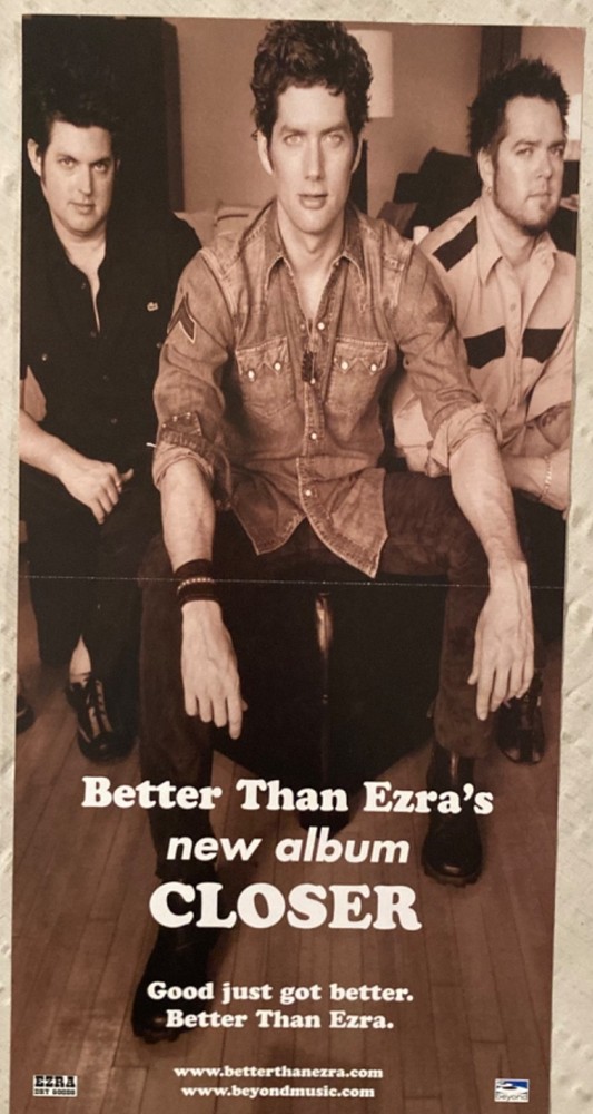 Better Than Ezra 2001 Two-Sided Promo Poster Closer O