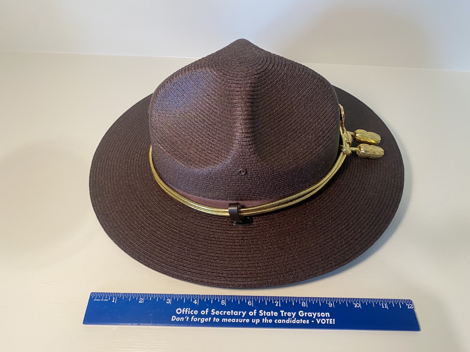 Stratton Form Fitting Straw Campaign Hat w/Strap w/Box 7 1/4