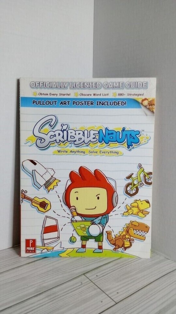 2009 Nintendo DS ScribbleNauts Strategy Game Guide with Poster Prima Games