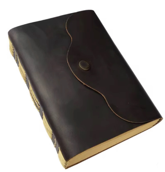 Writing notes Notebook travel Diary Notepad handmade cow leather coffee Q358