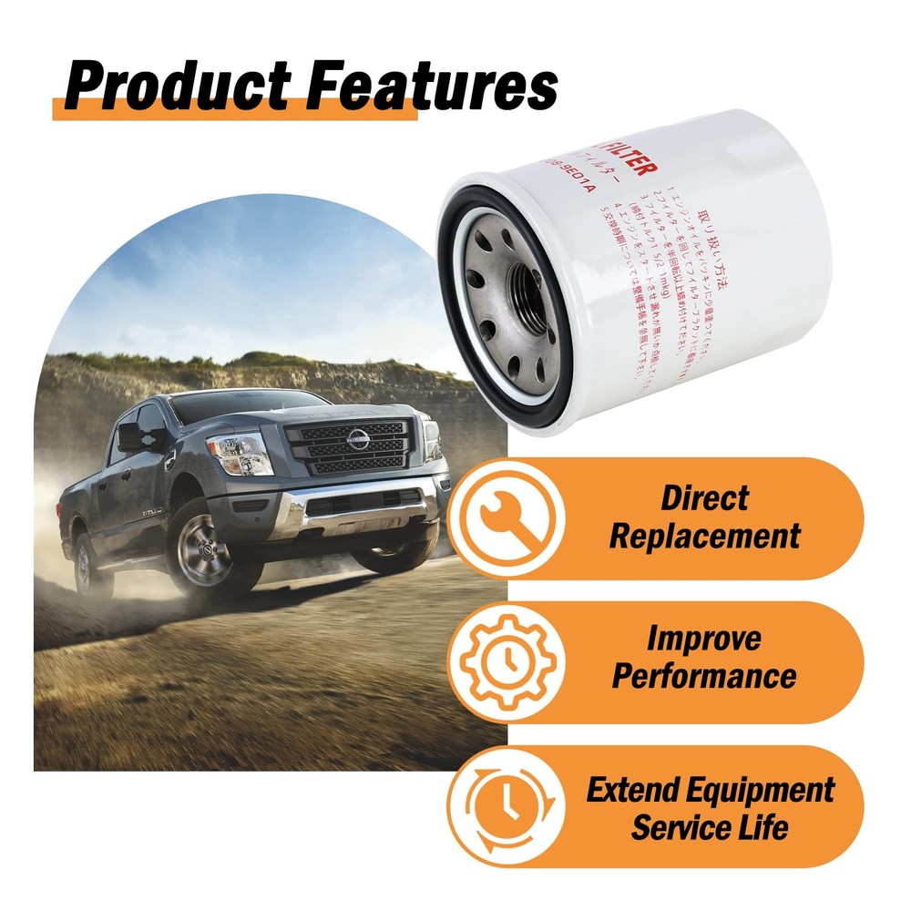 3 Pack Engine Oil Filter 15208-9E01A with Drain Plug Washer 3