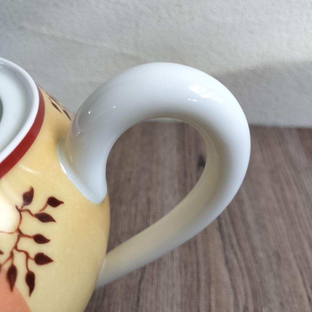 Hermes Paris Tea Pot Africa Orange Porcelain Tableware near mint gift