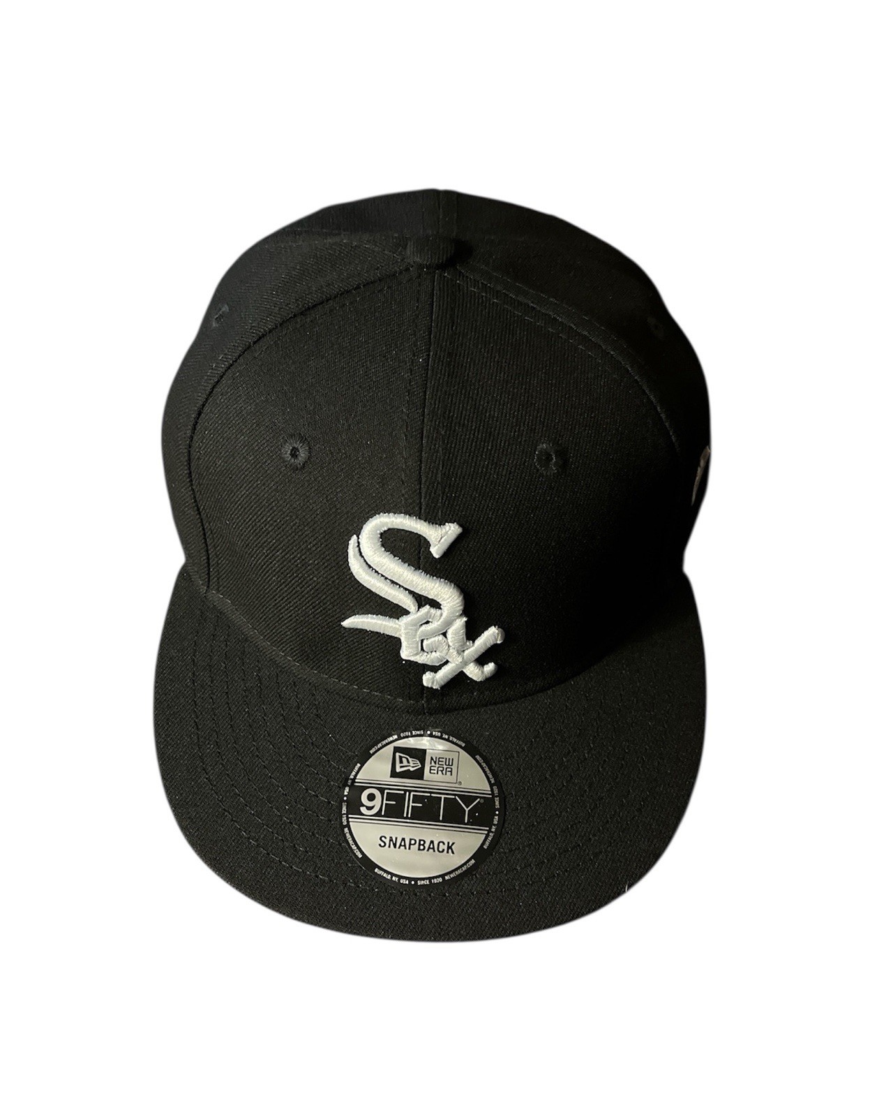 Chicago White Sox 9Fifty New Era SnapBack Hat Black & White Adjustable