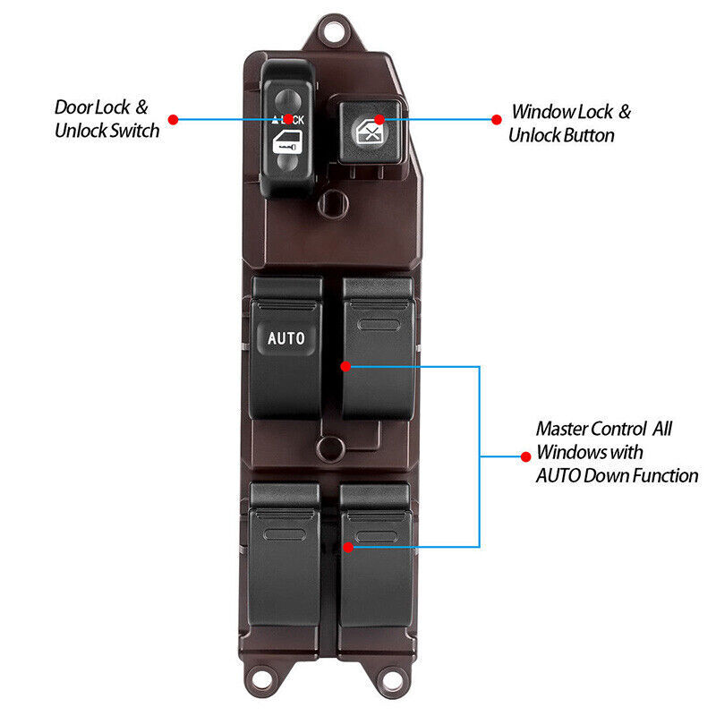 03-2008 For TOYOTA MATRIX DRIVER MASTER POWER WINDOW SWITCH CONTROL + BEZEL SET