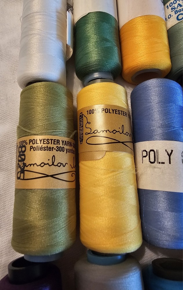 Samoilov Thread 16 Spools Polyester And Acrylic Most Never Opened