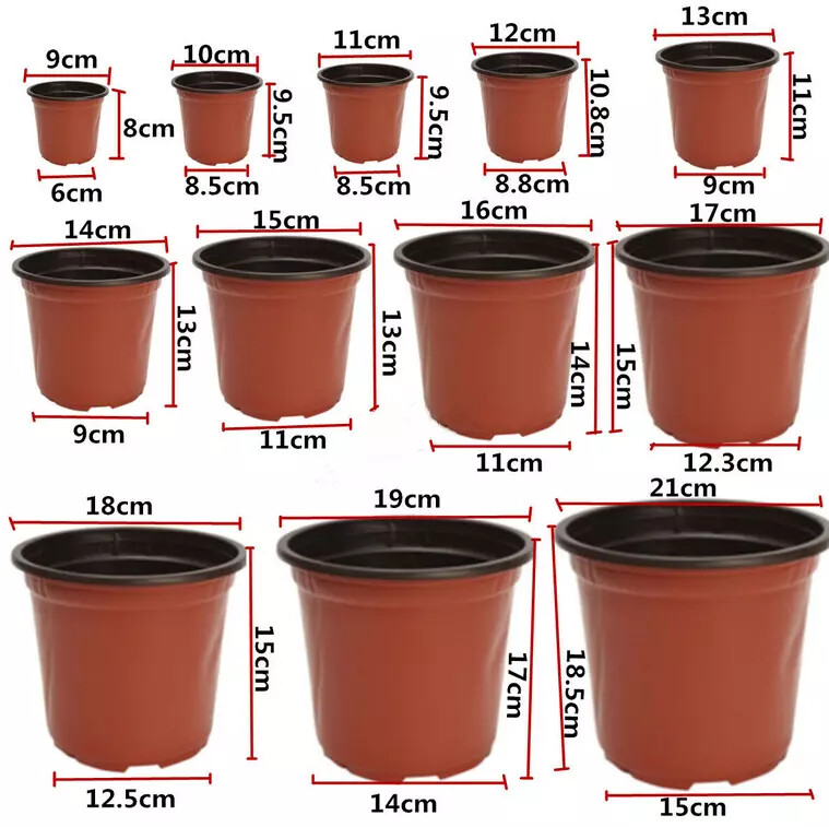 Plastic Plant Flower Pots Nursery Seedlings Pot Planting Container 100 Pack