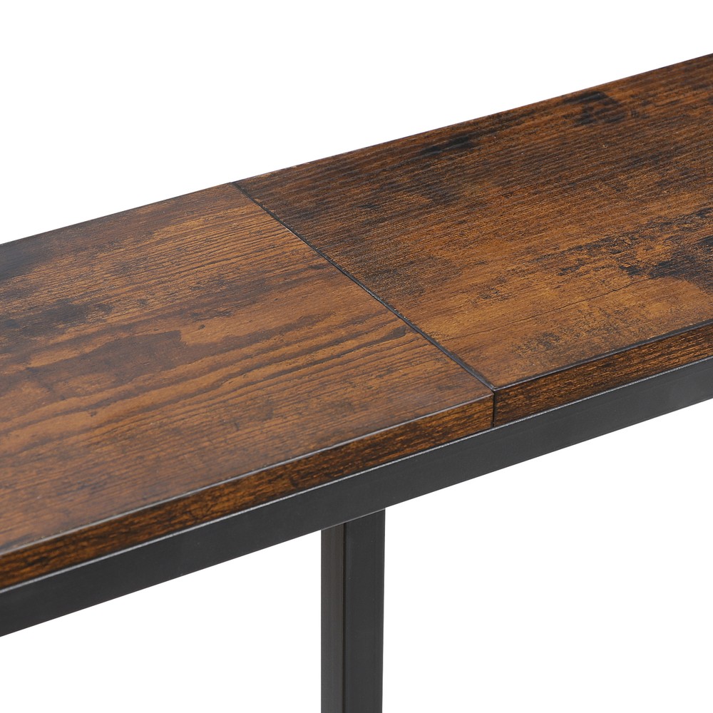 70.8" Console Table w/Power Outlets & USB Ports Narrow Sofa Behind Couch Table