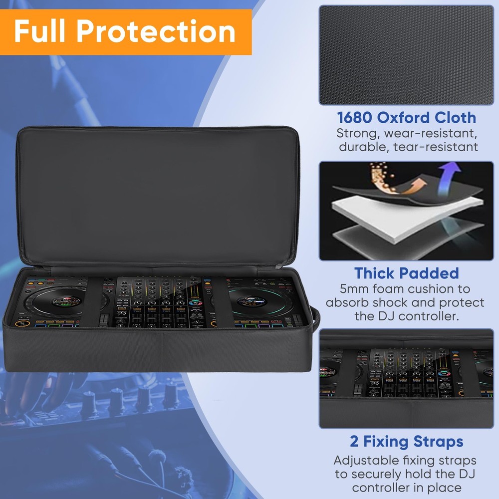 Aleemin DJ Controller Bag Compatible with DDJ FLX10 / 1000 / Medium, Black