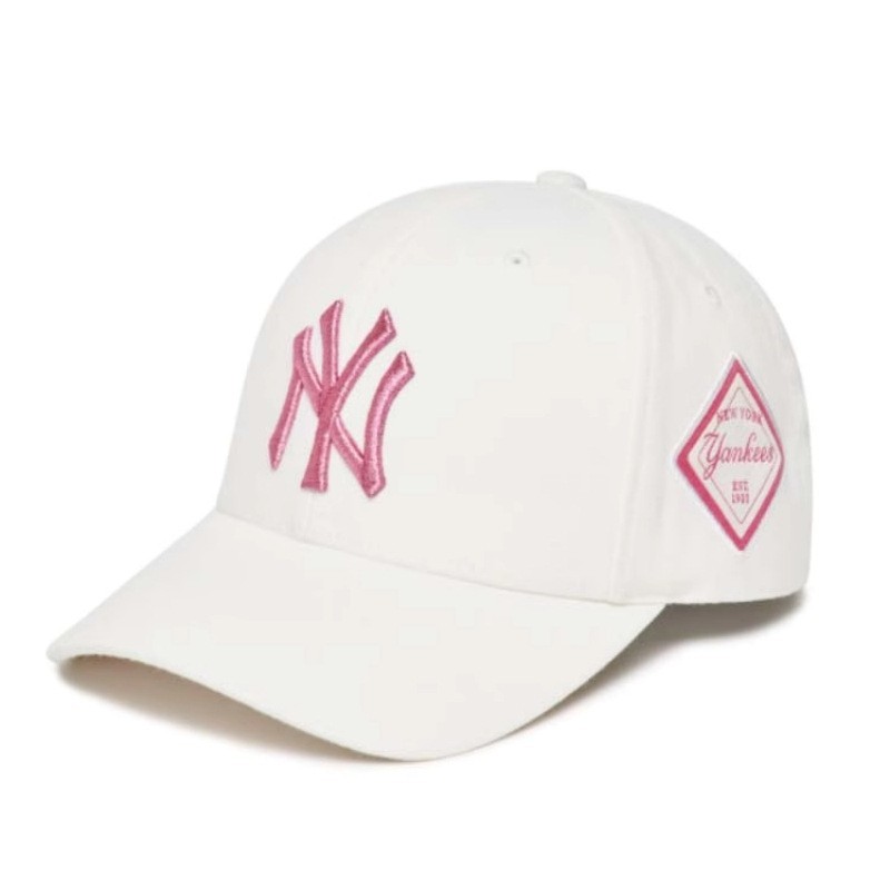 MLB Diamond Structured Ball Cap NY Yankees Rose Gold, Adjustable