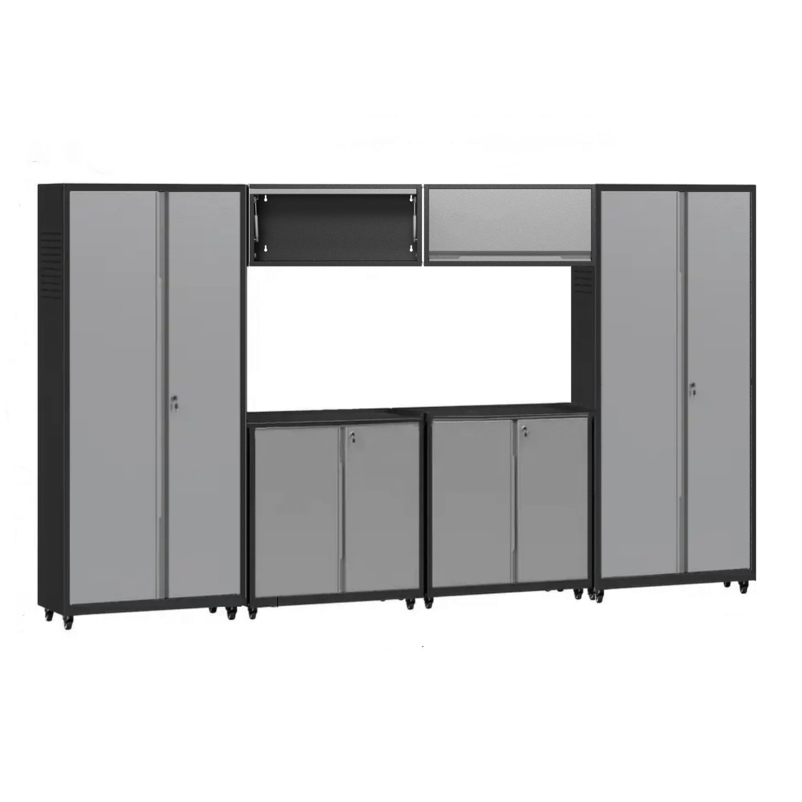 6PCs Tool Boxes Metal Garage Cabinet Set Workshop Set Garage Cabinets Storage