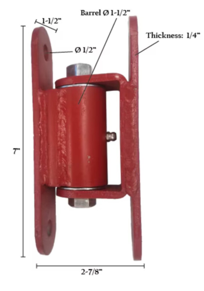 PAIR Gate Hinge One Compatible HD Guardian Adjustable Bolt On Gate & Post Zerk