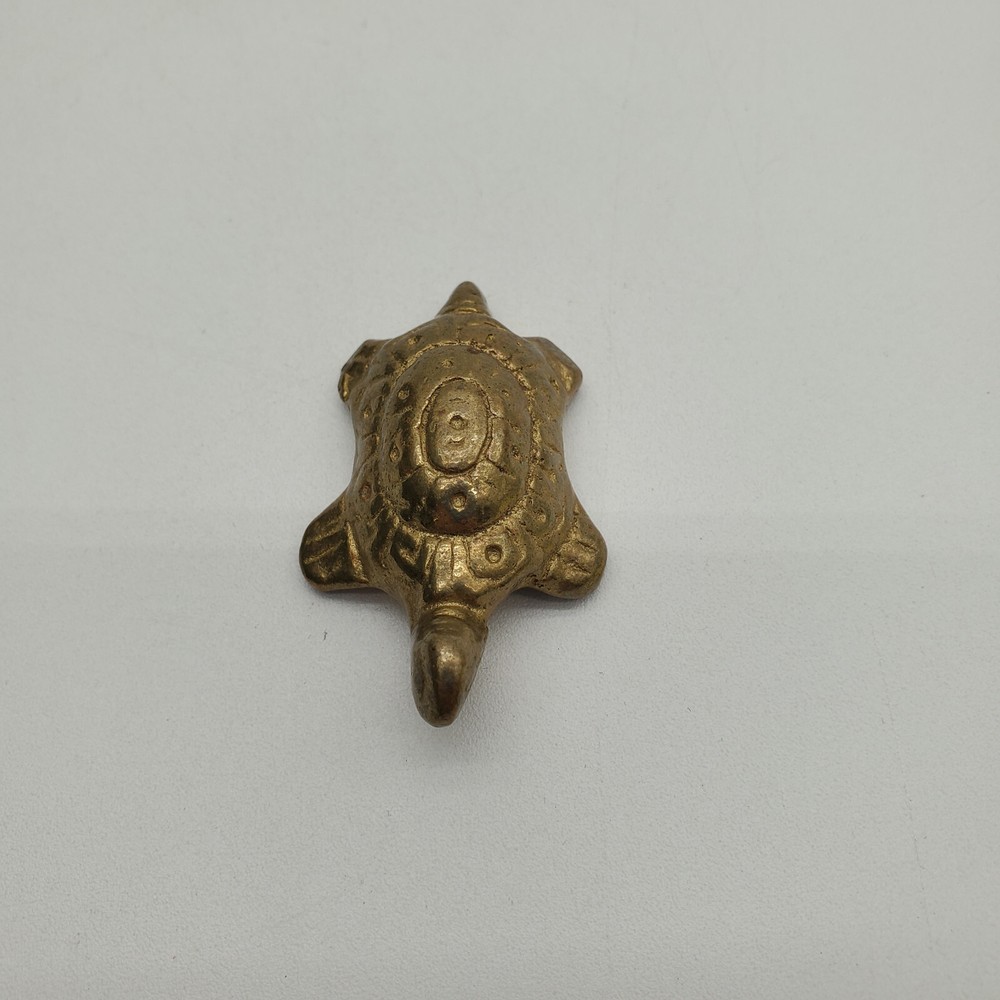 Miniature Brass Turtle Figurine