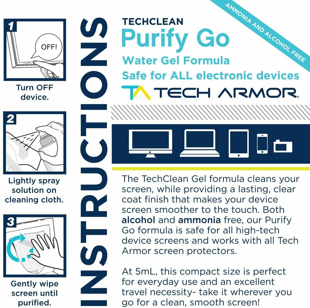 Tech Armor 5ML Mobile Cleaning Kit with ExtraMove Formula