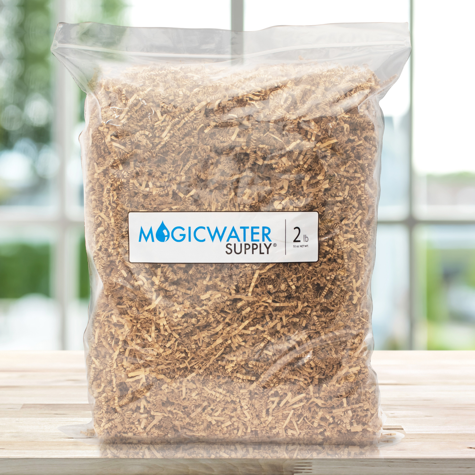 Crinkle Cut Paper Shred Filler (2 LB) for Gift Wrapping & Filling - Kraft