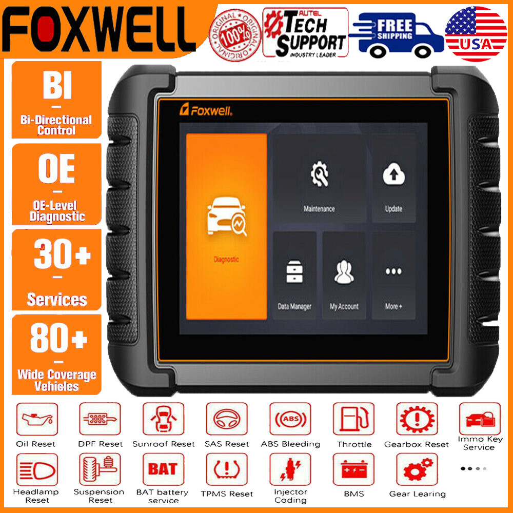 Foxwell NT809 Bidirectional All System Diagnostic Tool EPB SAS TPMS OBD2 Scanner
