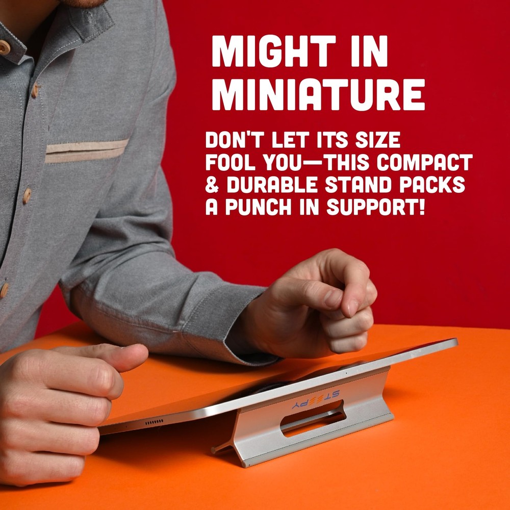 Low Profile Laptop Stand – 3 Heights Computer Stand – Plastic Laptop Riser – ...