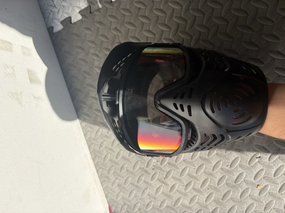 JAVA Paintball Mask Goggles Black with PMI Pod Harness Pack by PMI