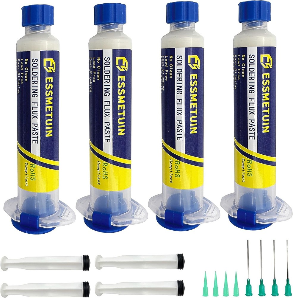 Versatile 4-Pack Soldering Flux Paste - Non-Corrosive, Good Flow for Electronics