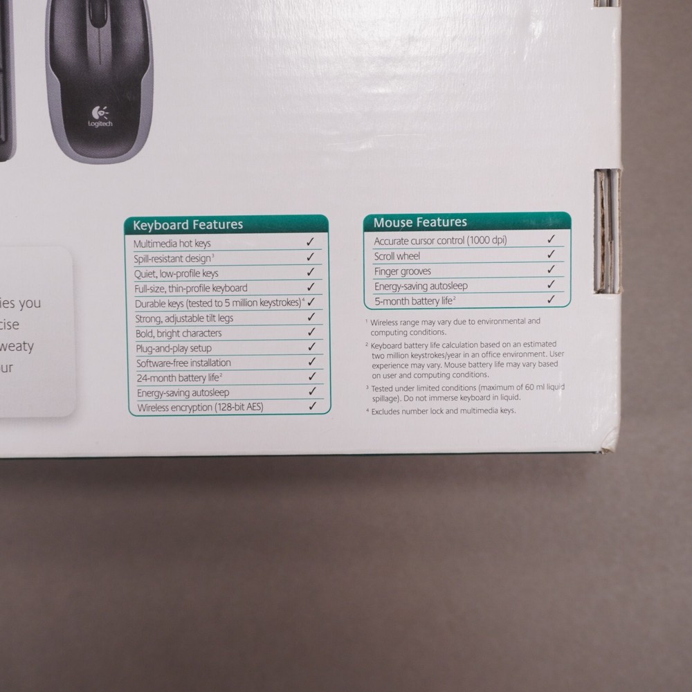NEW Logitech MK260 Wireless Combo Keyboard & Mouse 2.4 Ghz 10-Meter Range SEALED