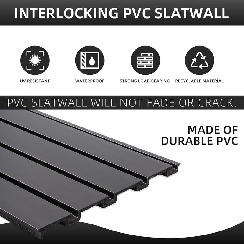 Garage Slat Wall Panel System Durable Tool Organizer PVC Storage Solution New