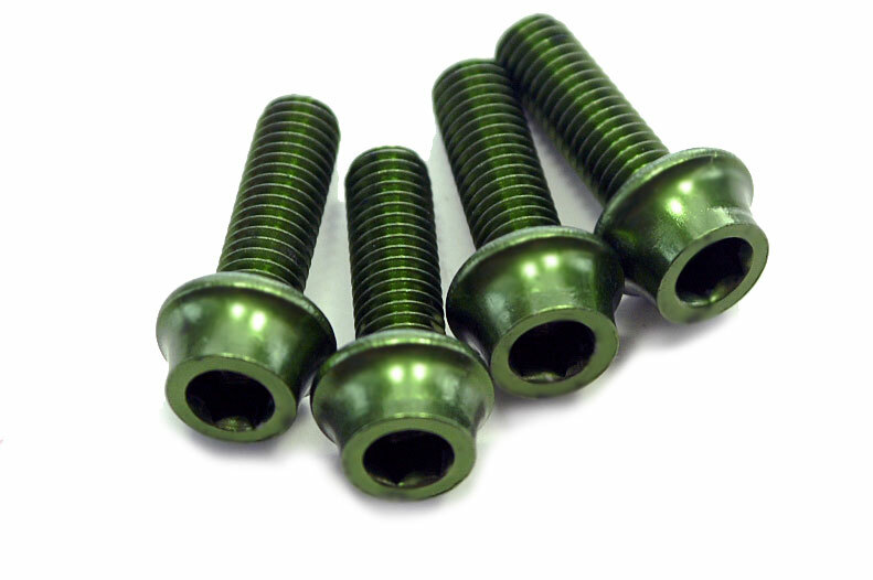 OMNI Racer WORLDS LIGHTEST Alloy Bottle Cage Bolts Set: 4-M5x15mm, 1.2g each!!