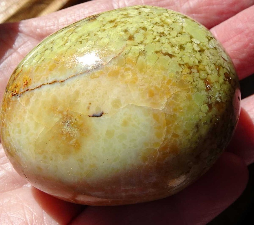 Multi-colored Opal Palmstone - Madagascar sc748c