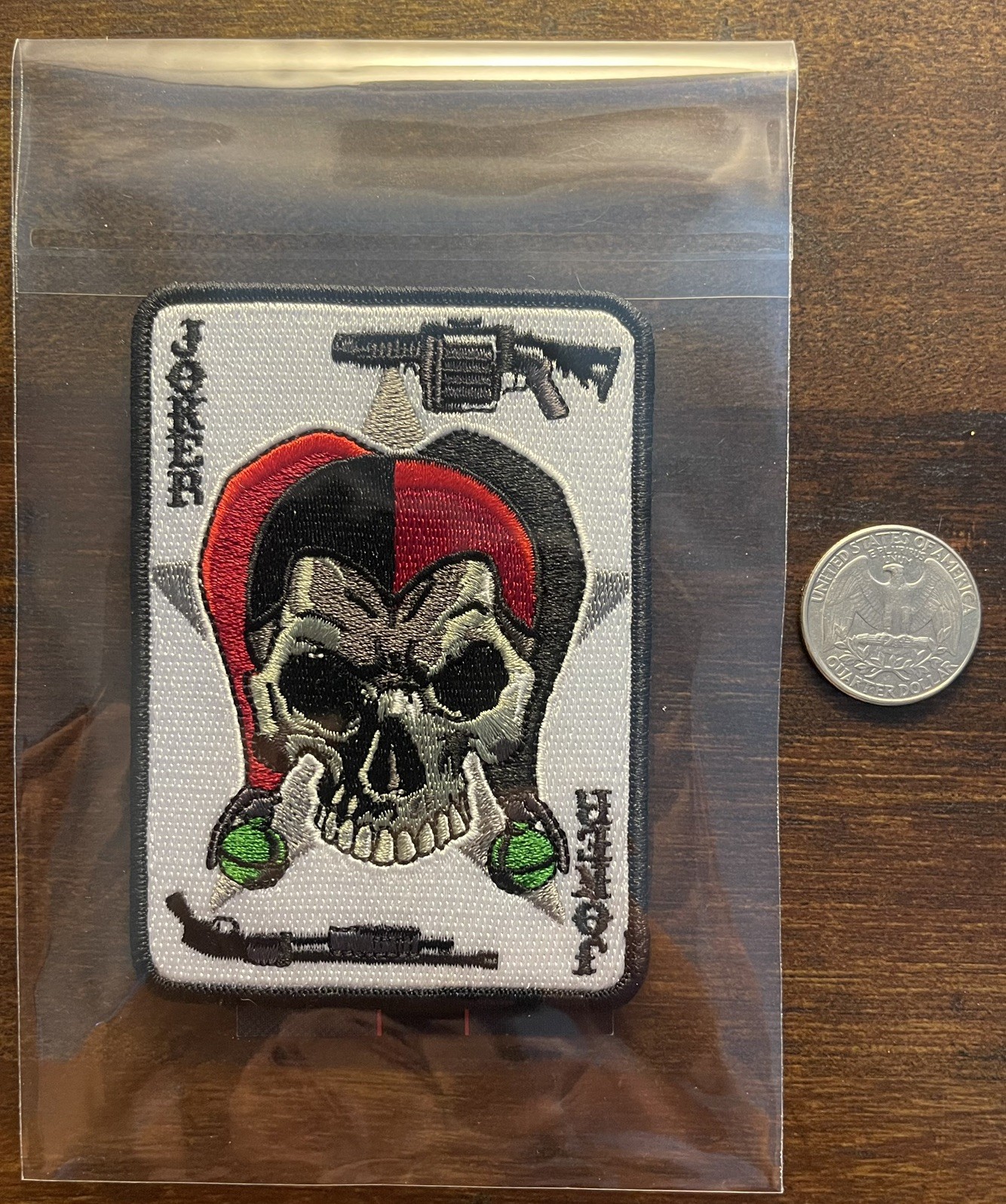 The Joker Skull Tactical Morale Patch, Exclusive Morale Limited, Embroidered