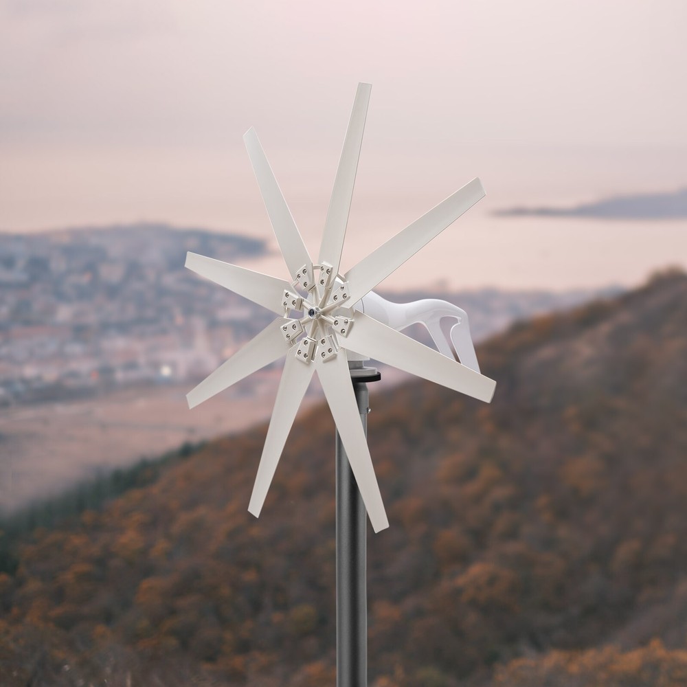 600W 8 Blades Wind Turbine Generator Kit with Charge Controller Windmill Power