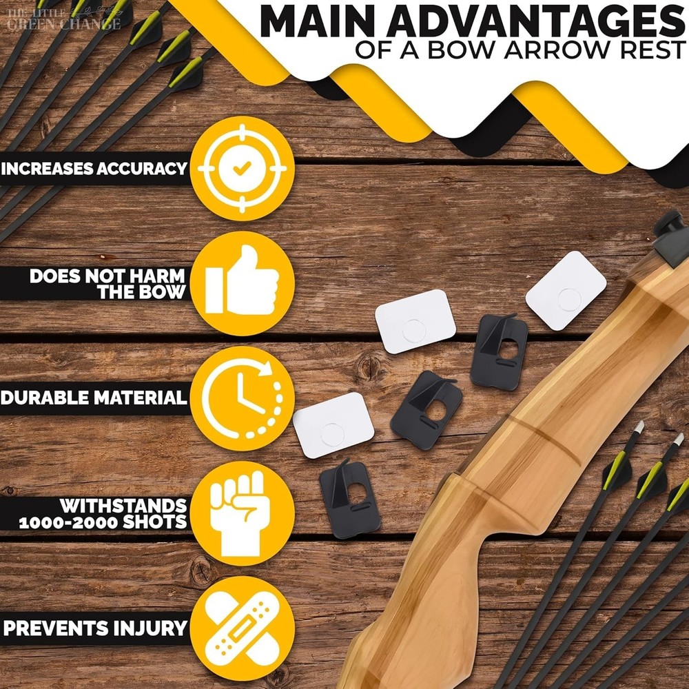 High-Performance 6 Pcs Arrow Rest for Recurve & Compound Bows - Effortless Setup