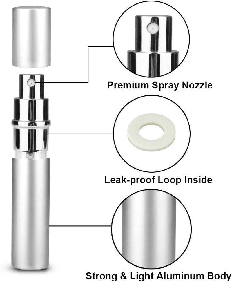 Portable Mini Refillable Perfume Bottle, 3 Pcs Travel Size Perfume Atomizer Empt