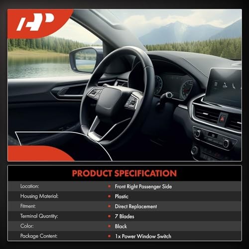 Replacement Passenger Power Window Switch for 01-05 Kia Optima Front Right
