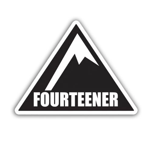 Black Triangle Fourteener Sticker Decal