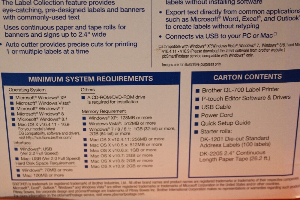 Brother QL-700 Label Thermal Printer