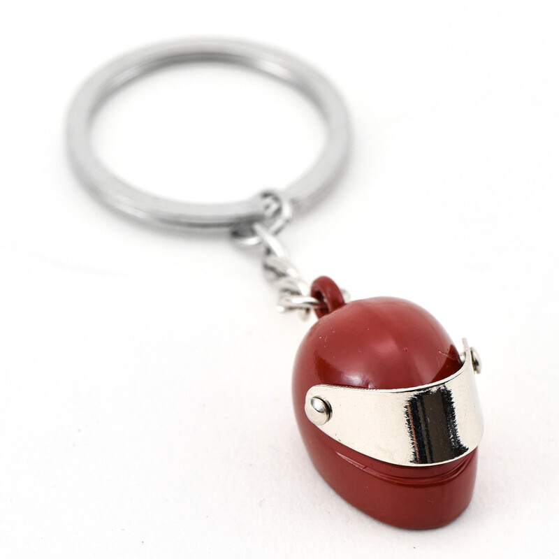 Creative Stereo Motorcycle Bicycle Simulation Helmet Keychain Backpacks Key Ring