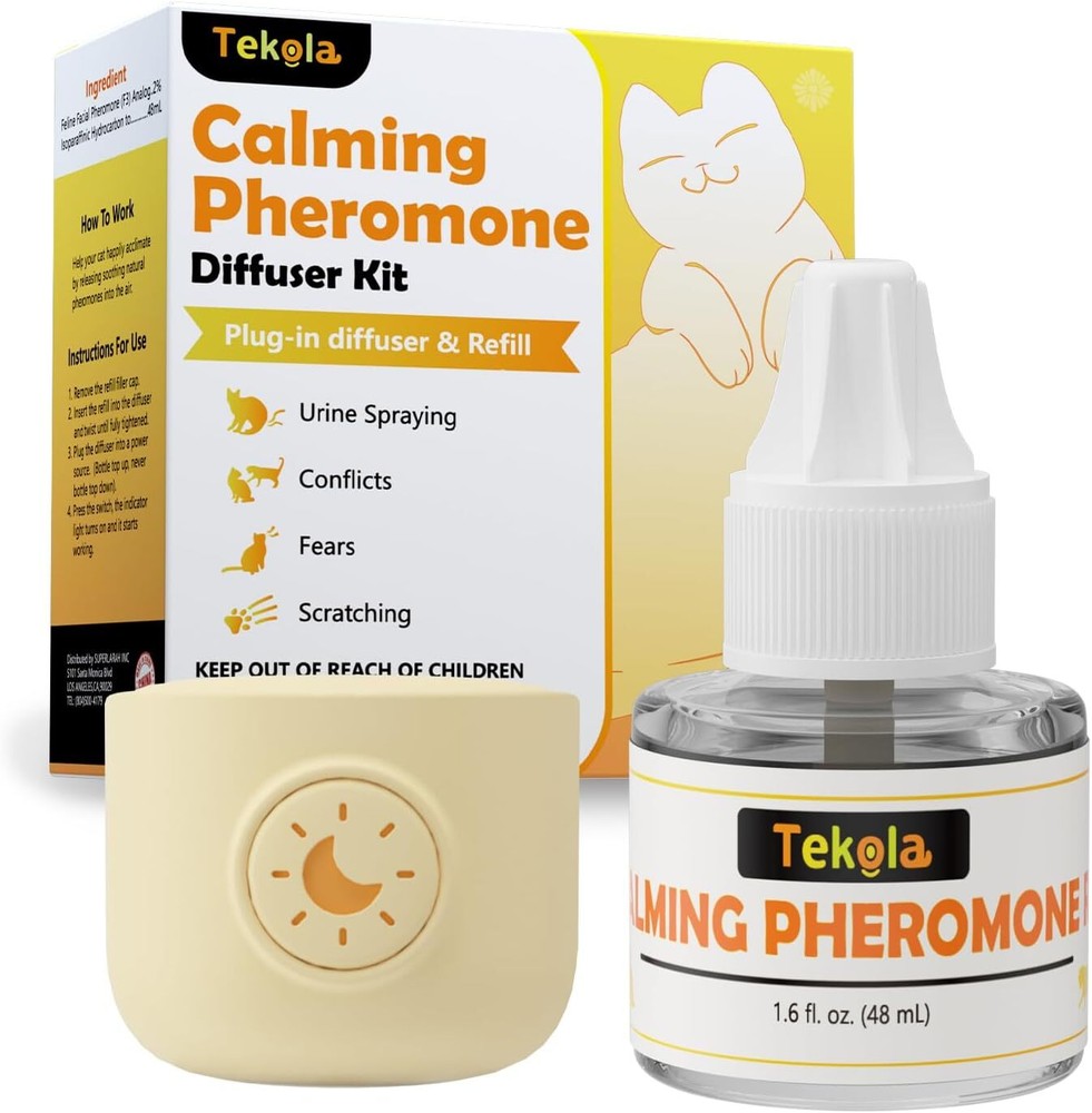 Cat Calming Diffuser Anxiety Relief Cat Pheromones Calming Diffuser 2-in-1 30 Da