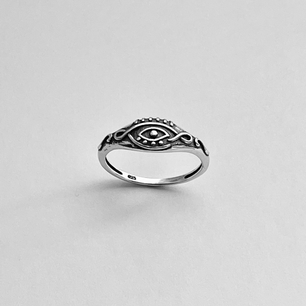 Sterling Silver Celtic Eye Ring, Protector Ring, Silver Ring, Evil Eye Ring