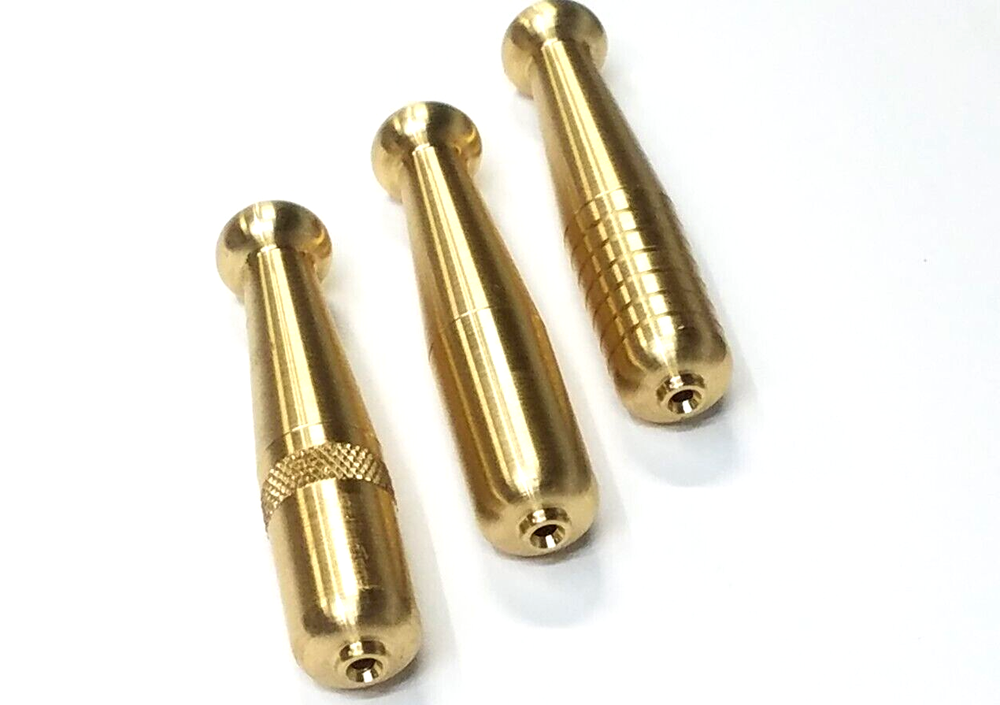 THREE SOLID BRASS ZEPPELIN PIPES* MADE IN USA*HIGH QUALITY*ASSORTED DESIGN!!!!