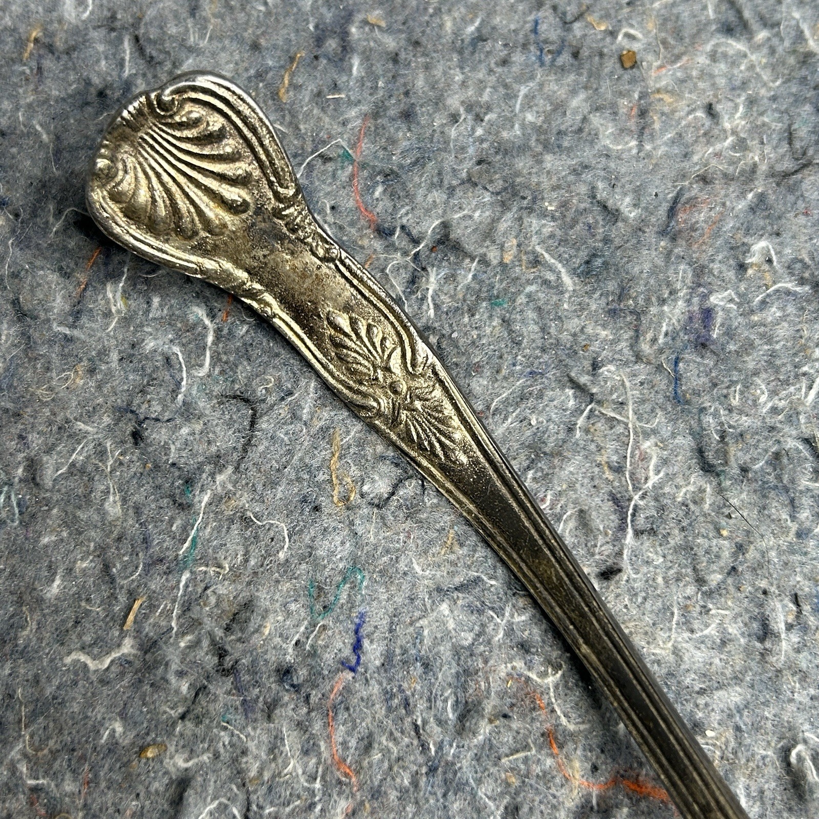 Vintage Ornate Soup Ladle Floral Pattern Silverplate Serving Spoon