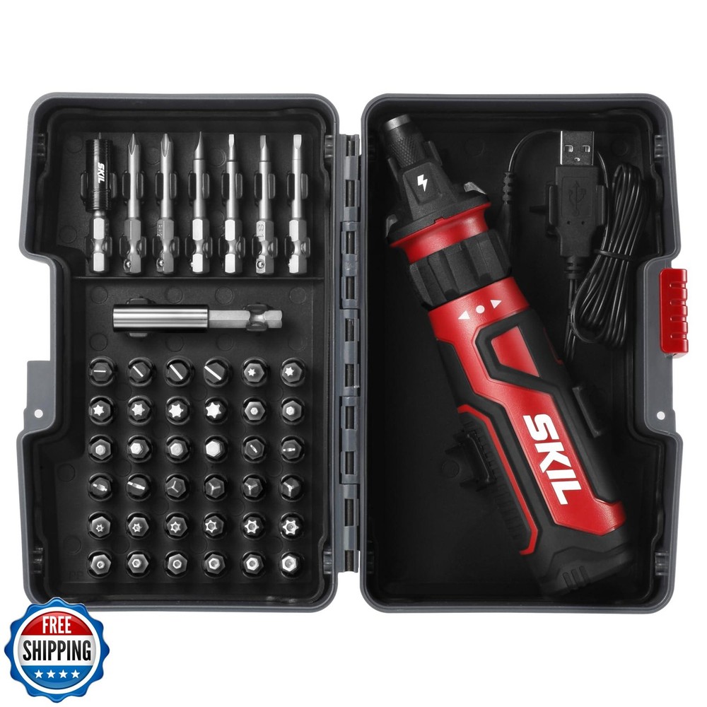 SKIL Rechargeable 4V Cordless Screwdriver with Circuit Sensor Tec