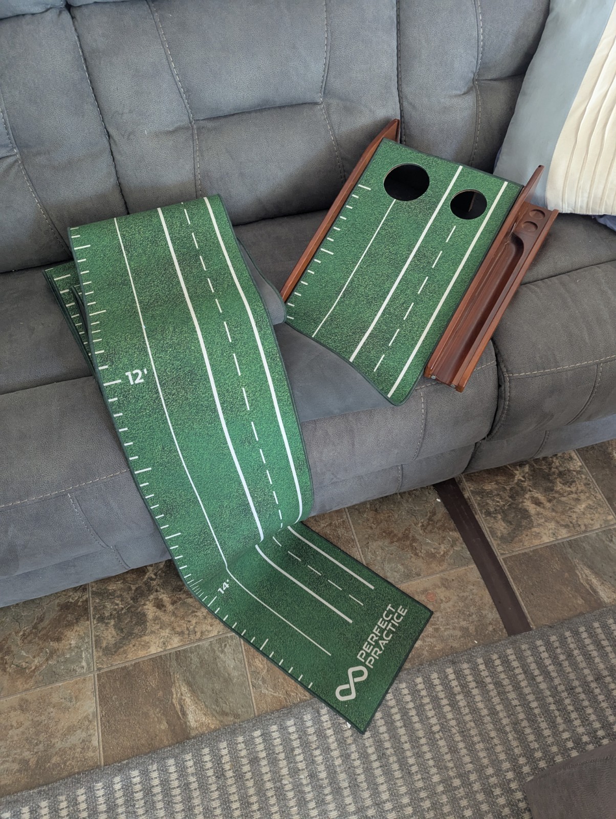 Perfect Practice 15' Heavy Mat Putting Green Simulator Golf