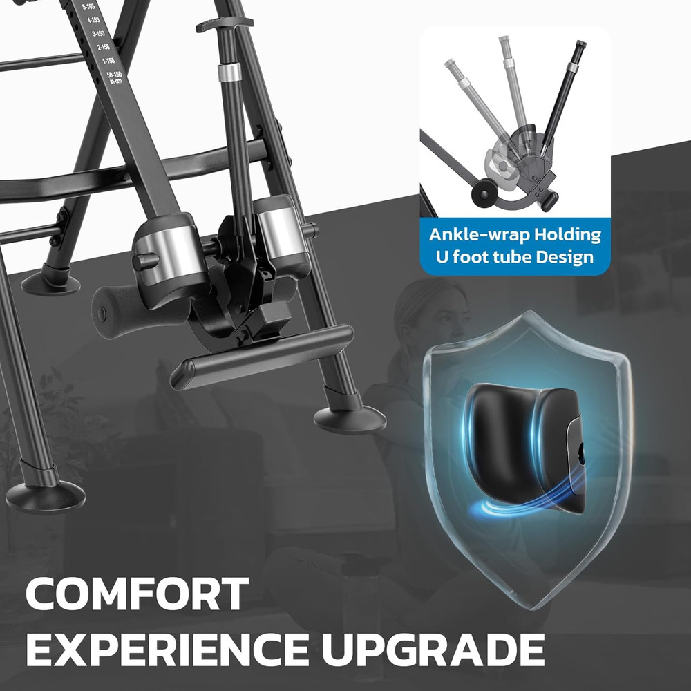 YOLEO Gravity Inversion Table for Back Pain Relief 2026 New Inversion Table W/Lu