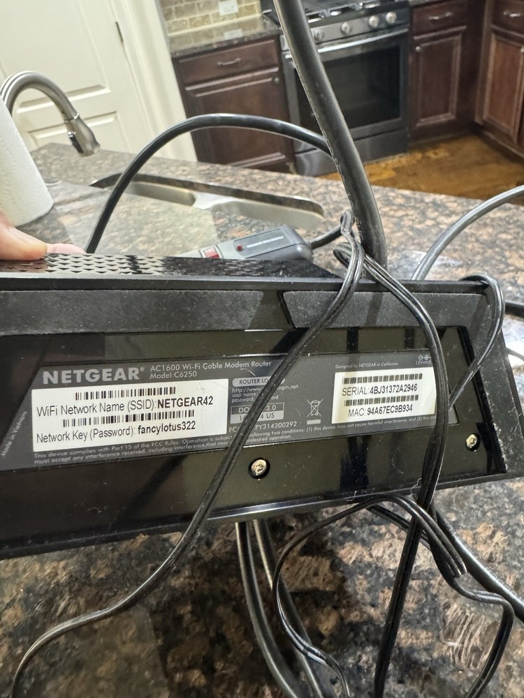 ModemNetgear Ac1600 WiFi Cable Router