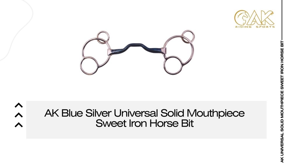 AK Blue Silver Universal Solid Mouthpiece Sweet Iron Horse Bit