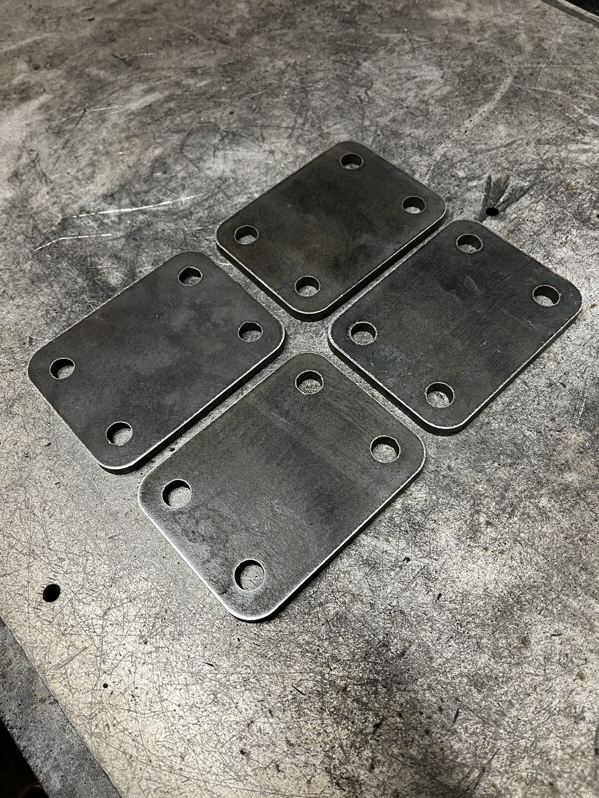 caster wheel mounting plate 1/4” steel (Set Of 4)