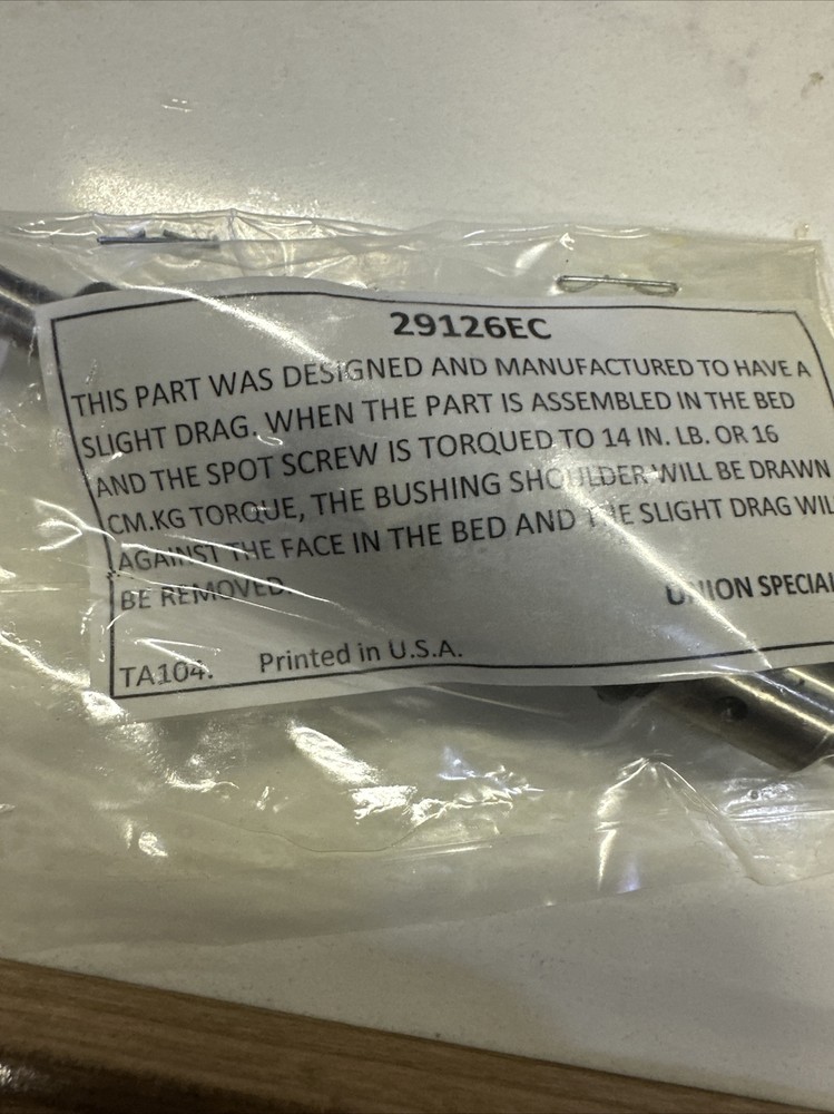 Union Special Bushing Cam Guide 29126EC NOS