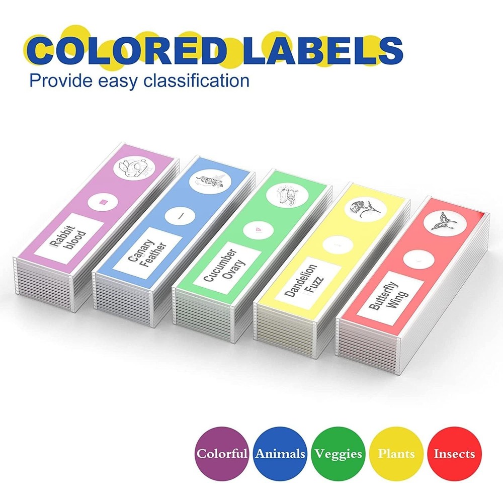 Experiment with 60 Prepared Microscope Slides - Perfect for Student Discovery