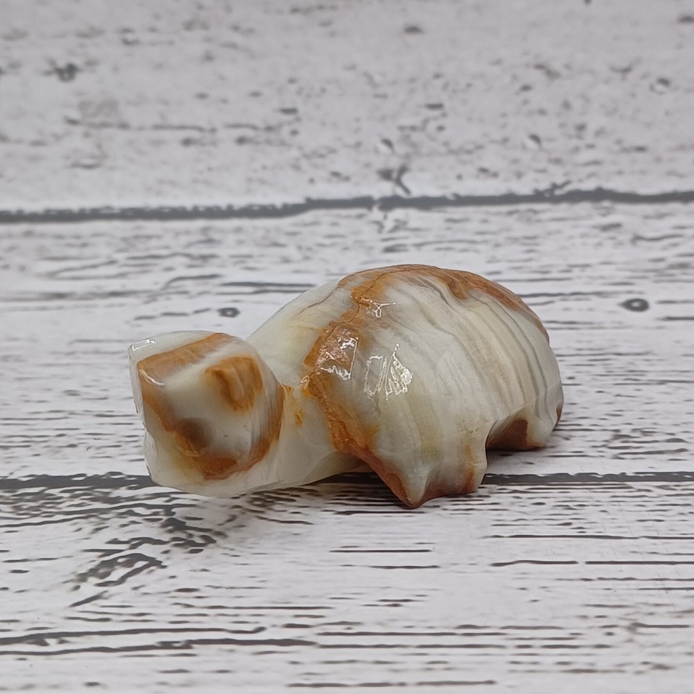 HAND CARVED MEXICAN AGATE TURTLE