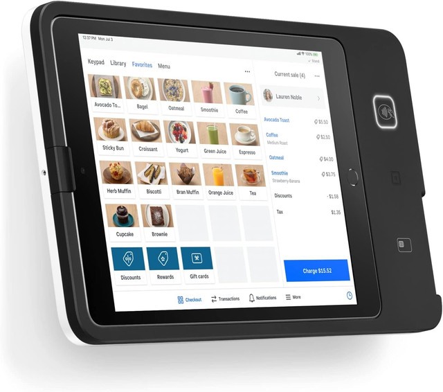 Square iPad Stand Mount POS Tablet Stand Holder - Black