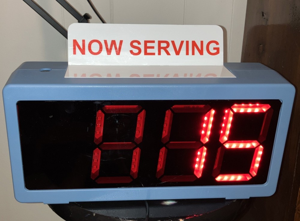 Wireless Take A Number Display Digi-Q Wireless Queuing System 4”Display “Works”