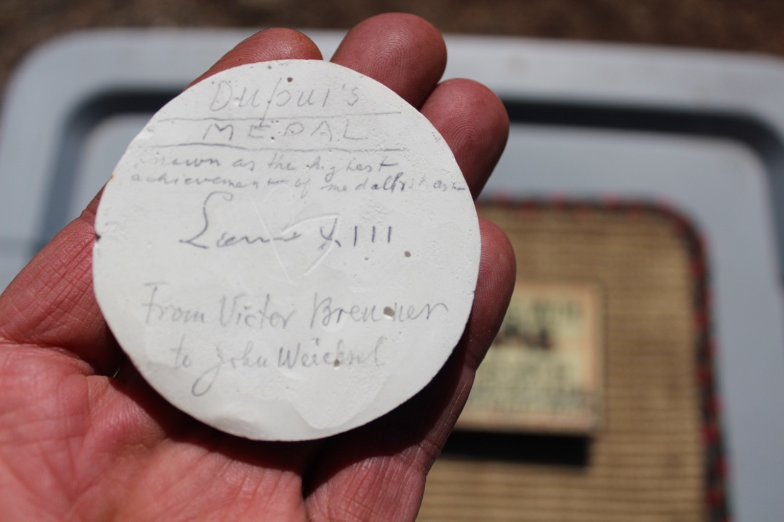 Art Medals Bronze Plaster CAST - SIGNED By Victor Brenner RARE - One Of A Kind!